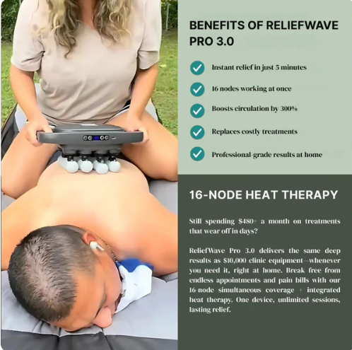 16-Head Deep Tissue Massage Gun - Relieve Pain & Boost Recovery Fast