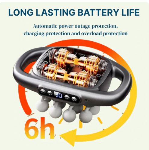 16-Head Deep Tissue Massage Gun - Relieve Pain & Boost Recovery Fast