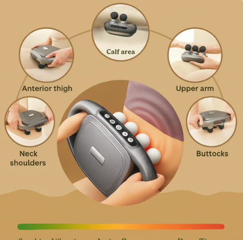 16-Head Deep Tissue Massage Gun - Relieve Pain & Boost Recovery Fast