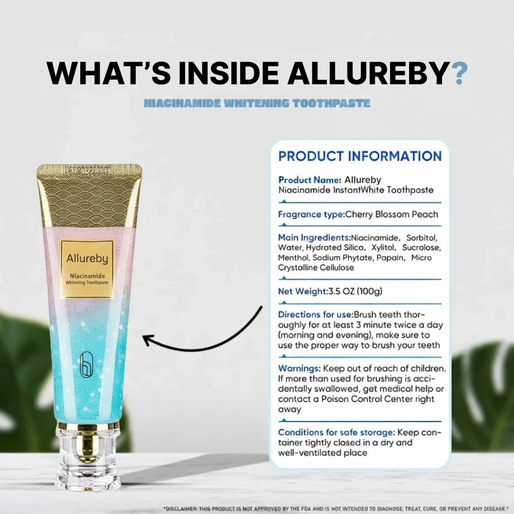 Niacinamide Whitening Toothpaste - Whiter Teeth, Fresh Breath